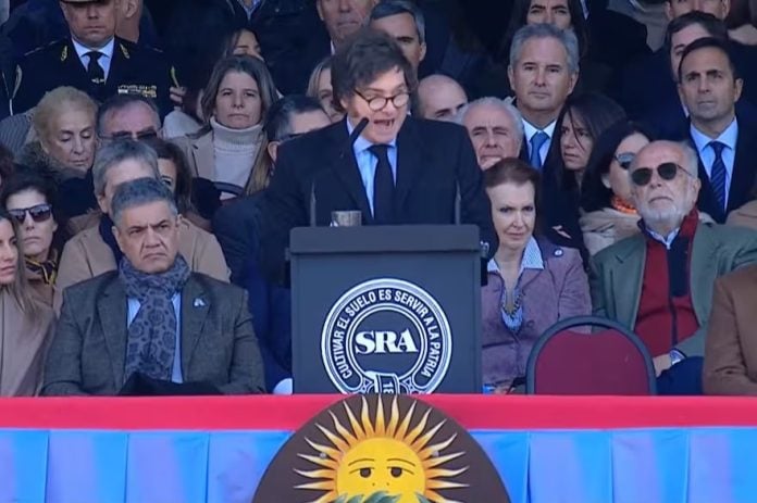 Javier Milei en La Rural
