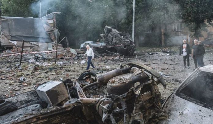 ataque masivo con drones