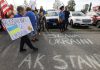manifestantes rechazan la visita de Putin