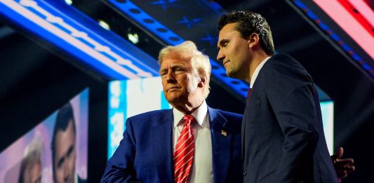 Charlie Kirk, y Donald Trump