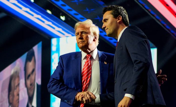 Charlie Kirk, y Donald Trump