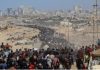 palestinos regresan a Gaza
