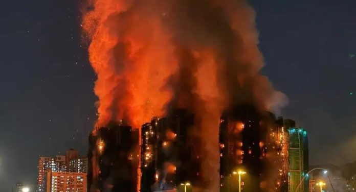 Incendio en Hong Kong