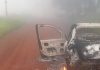 incendio total de un automóvil