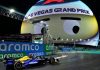 Colapinto manejando el Williams en el GP de Las Vegas en 2024.