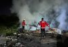 incendio de malezas en el barrio Fátima