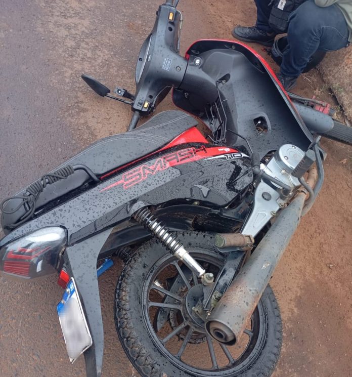Motociclista lesionado tras derrapar en la colectora sur de Posadas