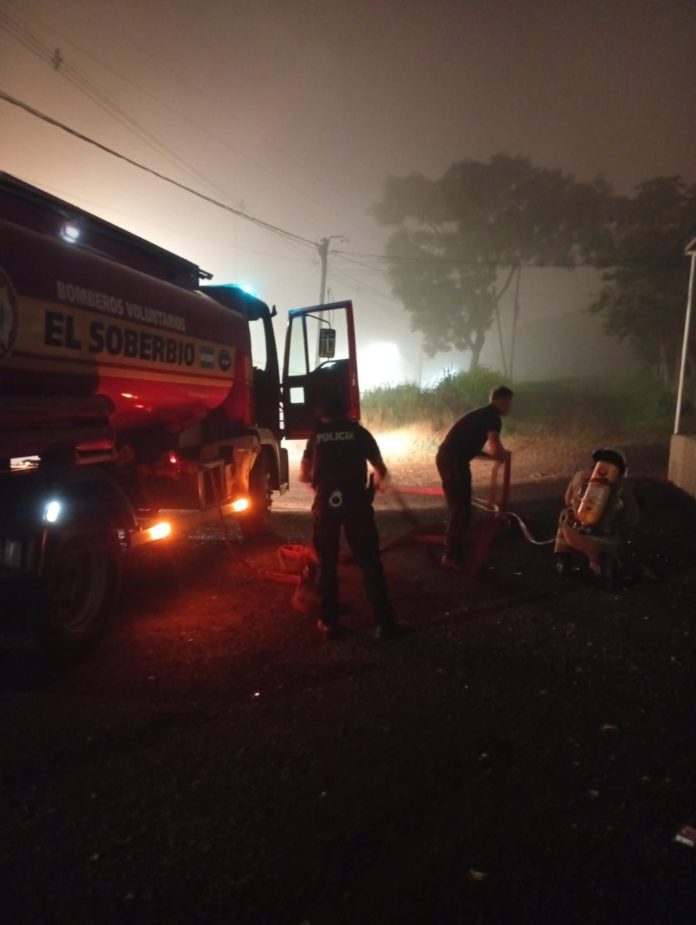 Incendio parcial en una funeraria de El Soberbio