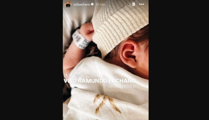 hijo de Sofía Pachano