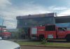 principio de incendio en un restaurante