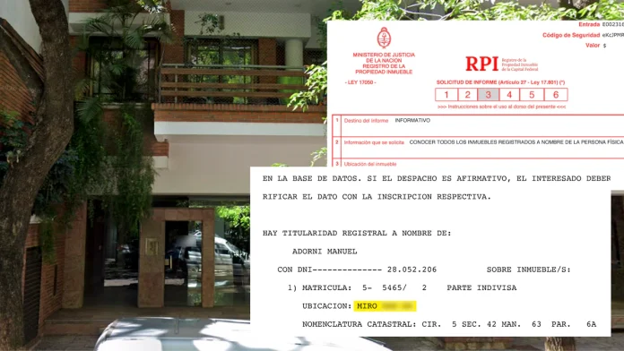 Adorni sumó un departamento en Caballito