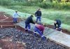 Avanzan las obras en la Plaza Villa Lindstrom de Oberá