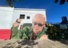 “Bueno, festejemos”: el Indio Solari quedó inmortalizado en un mural gigante en Posadas