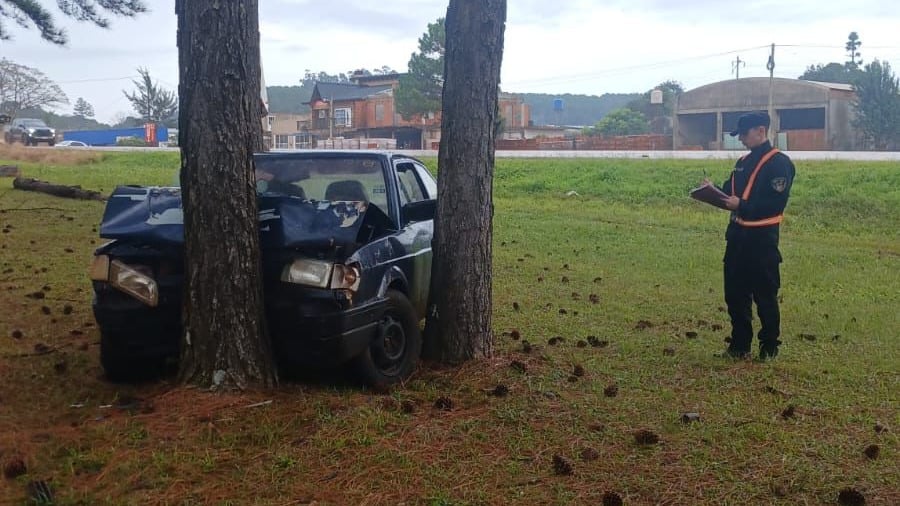  Gol despista en la Ruta 14: un herido en San Vicente