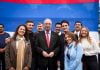 Los diputados que acompañaron a Hugo Passalacqua en el acto de Cerro Corá: Arabela Soler, Juan Rodríguez, Enio Lemes, Juan Szychowski, Horacio Martínez, Rudito Bundziak, Hugo Benítez, Rita Flores y Aryhatne Bar.