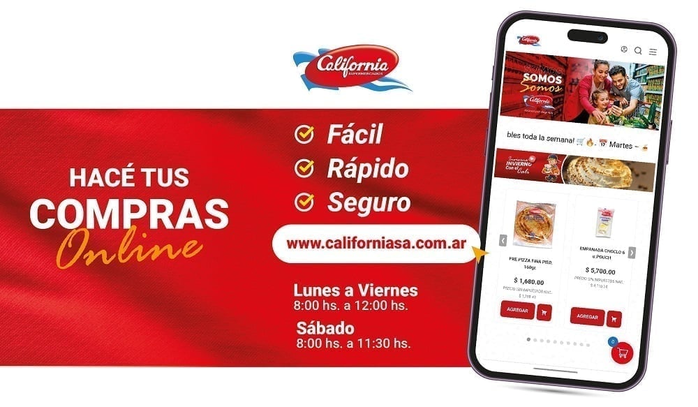 Comprar desde casa, de forma fácil y segura: la web de California Supermercados está activa para pedidos online