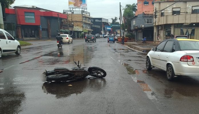choque de motocicletas en Posadas