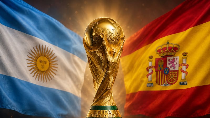 Este domingo Argentina se enfrenta a España en la final del Mundial 2026: hora, TV, formación