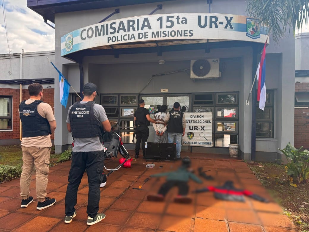 Posadas | Detuvieron a un hombre de 26 años por un robo y secuestraron una moto, un televisor y otros elementos