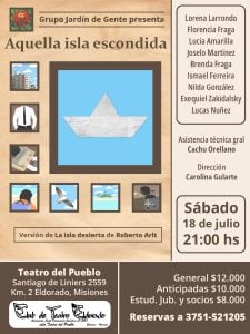 Eldorado: el grupo teatral Jardín de Gente estrena «Aquella isla escondida» en el Teatro del Pueblo imagen-5